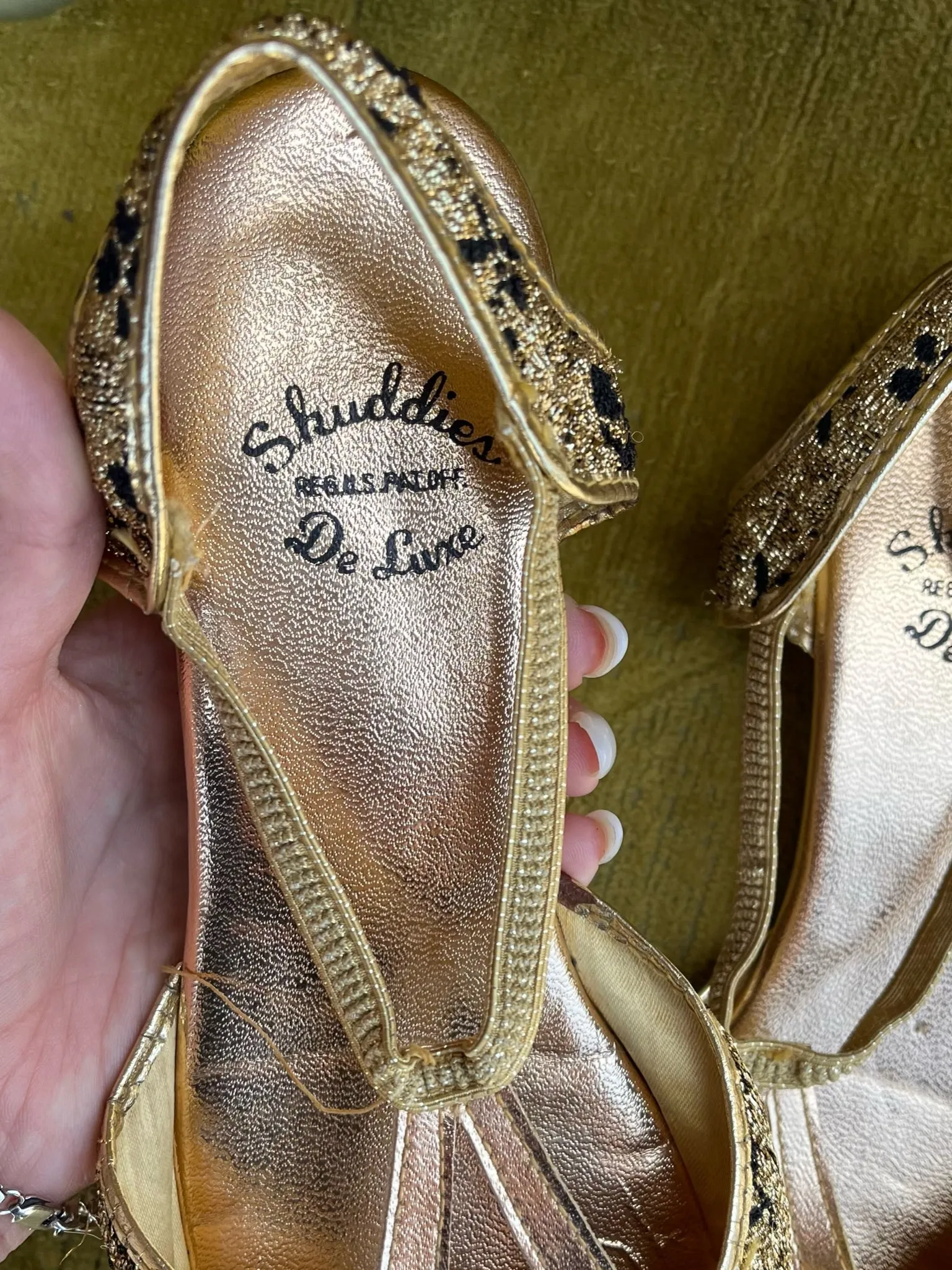 1960s Gold Lamé Flats
