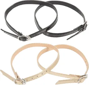 2 Pairs High Heels Strappy Shoes High Heel Accessory Leather Straps Sandal Bands High Heels Belts Shoes Pumps Bungee Imitation Leather Shoe Clip Miss Dual Purpose