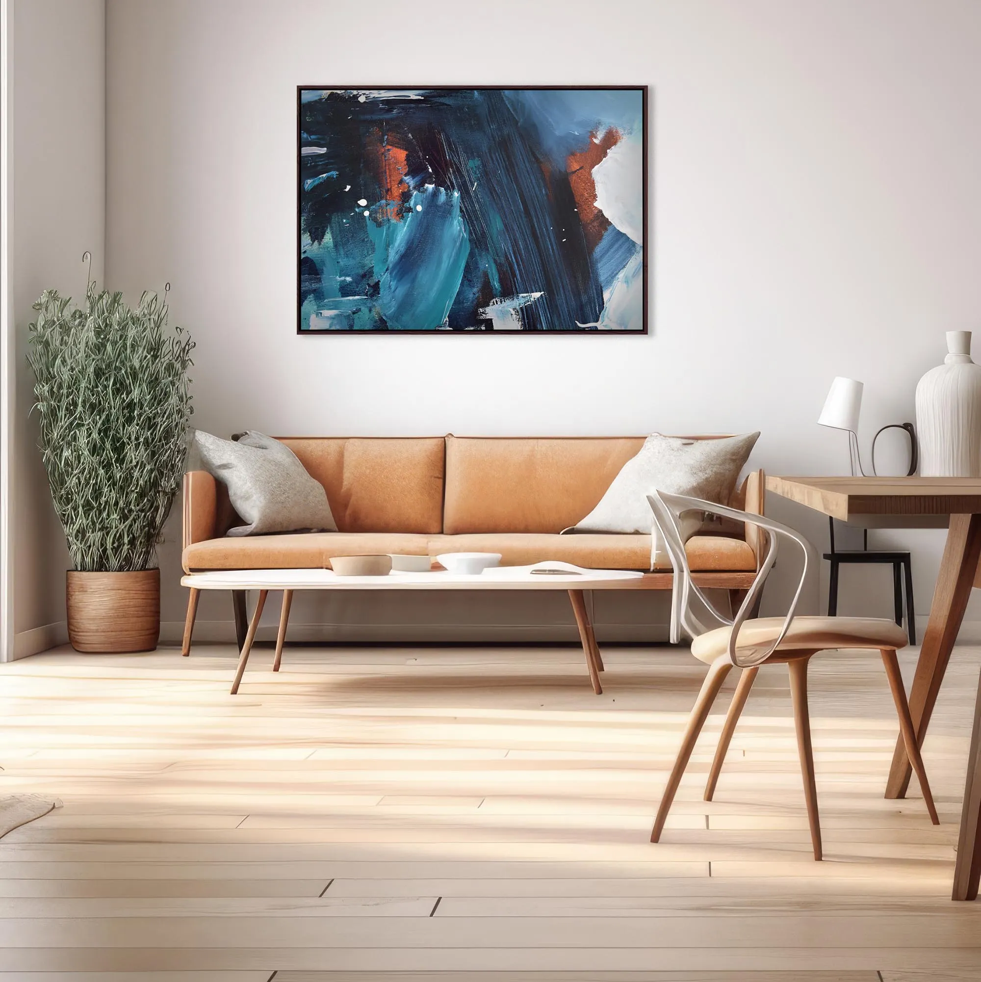 Abstract 185 Framed Canvas