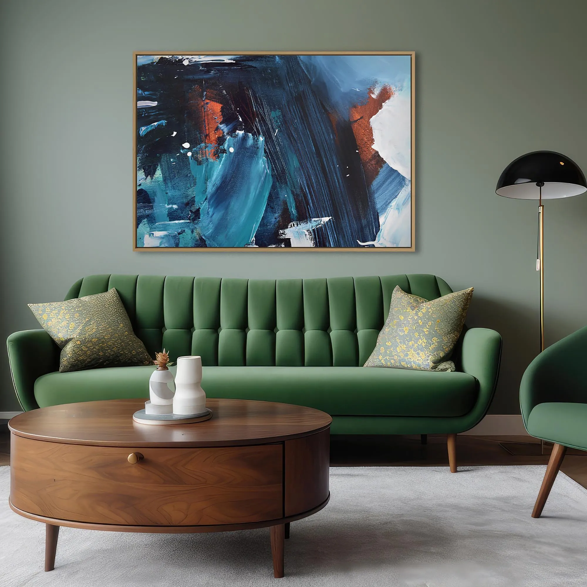 Abstract 185 Framed Canvas