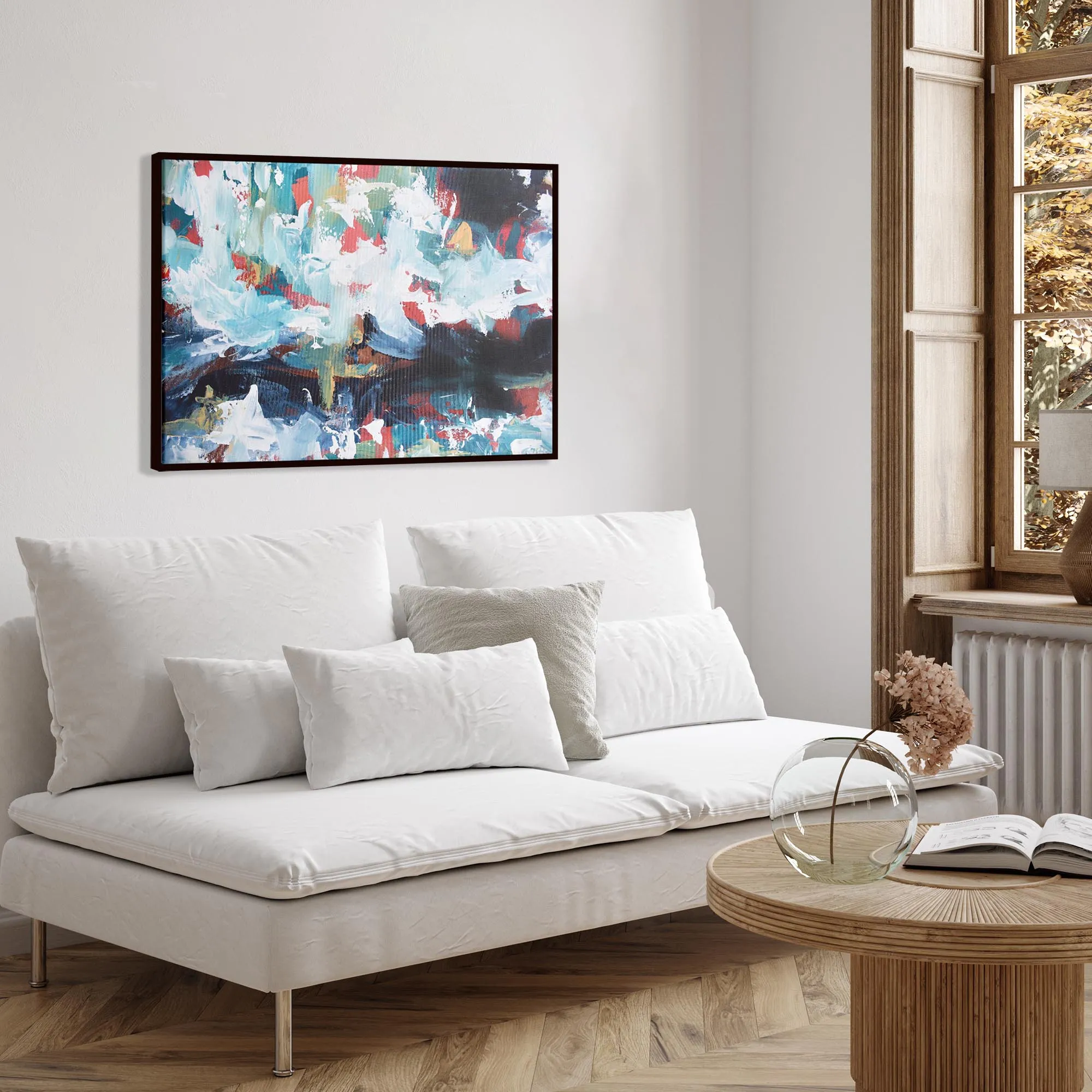 Abstract 234 Framed Canvas