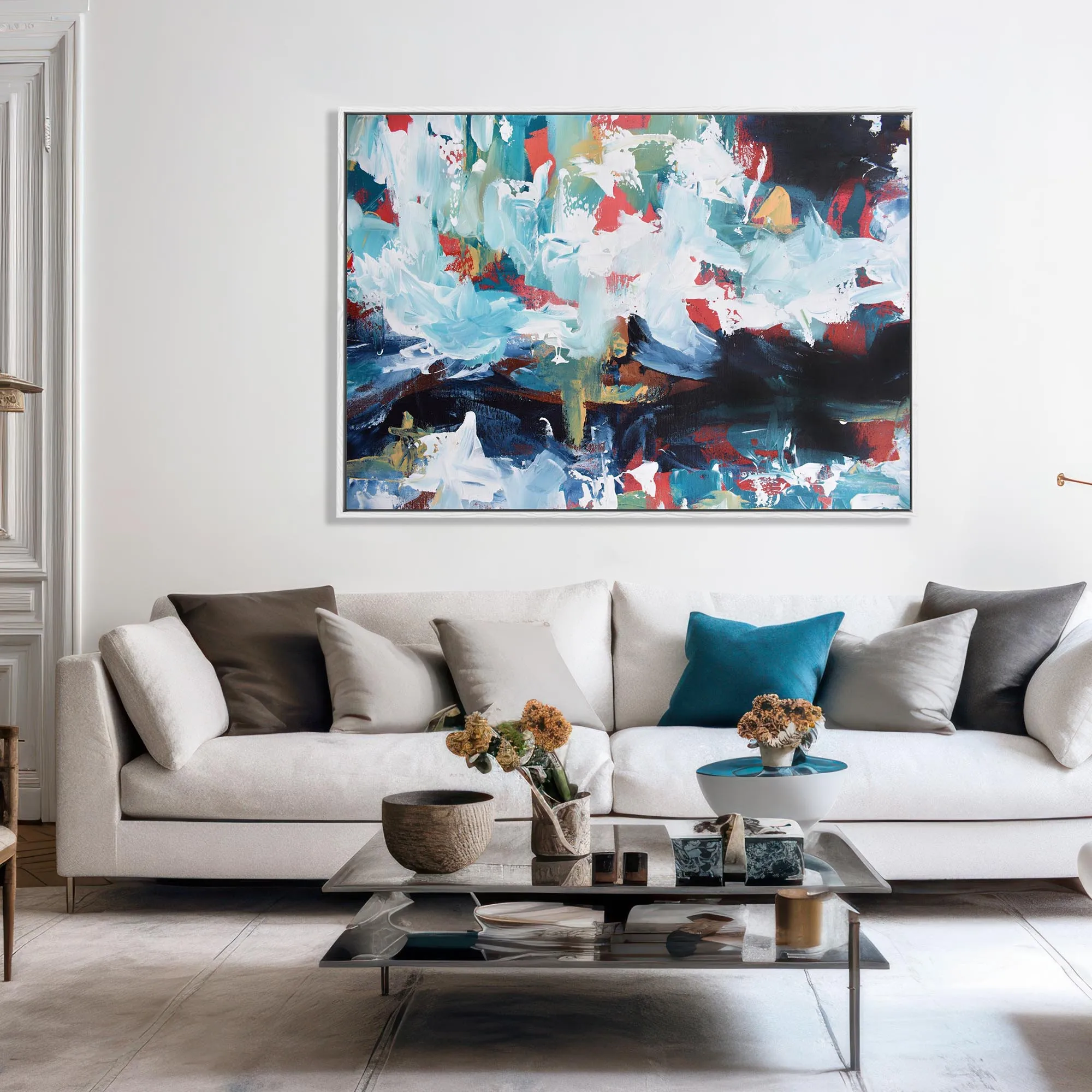 Abstract 234 Framed Canvas