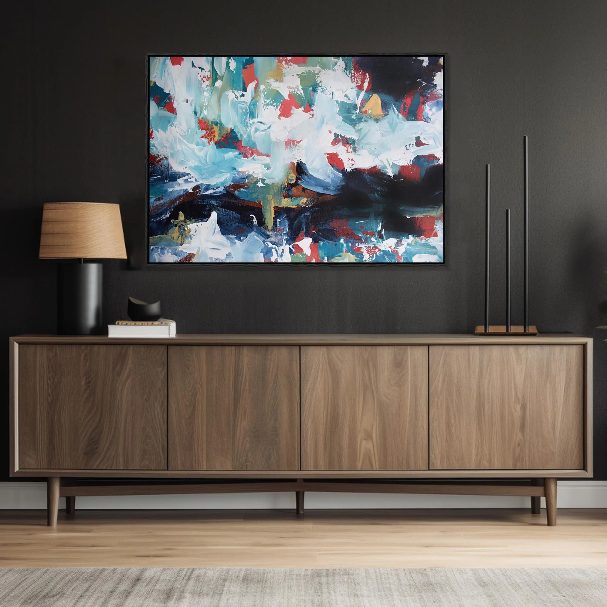 Abstract 234 Framed Canvas