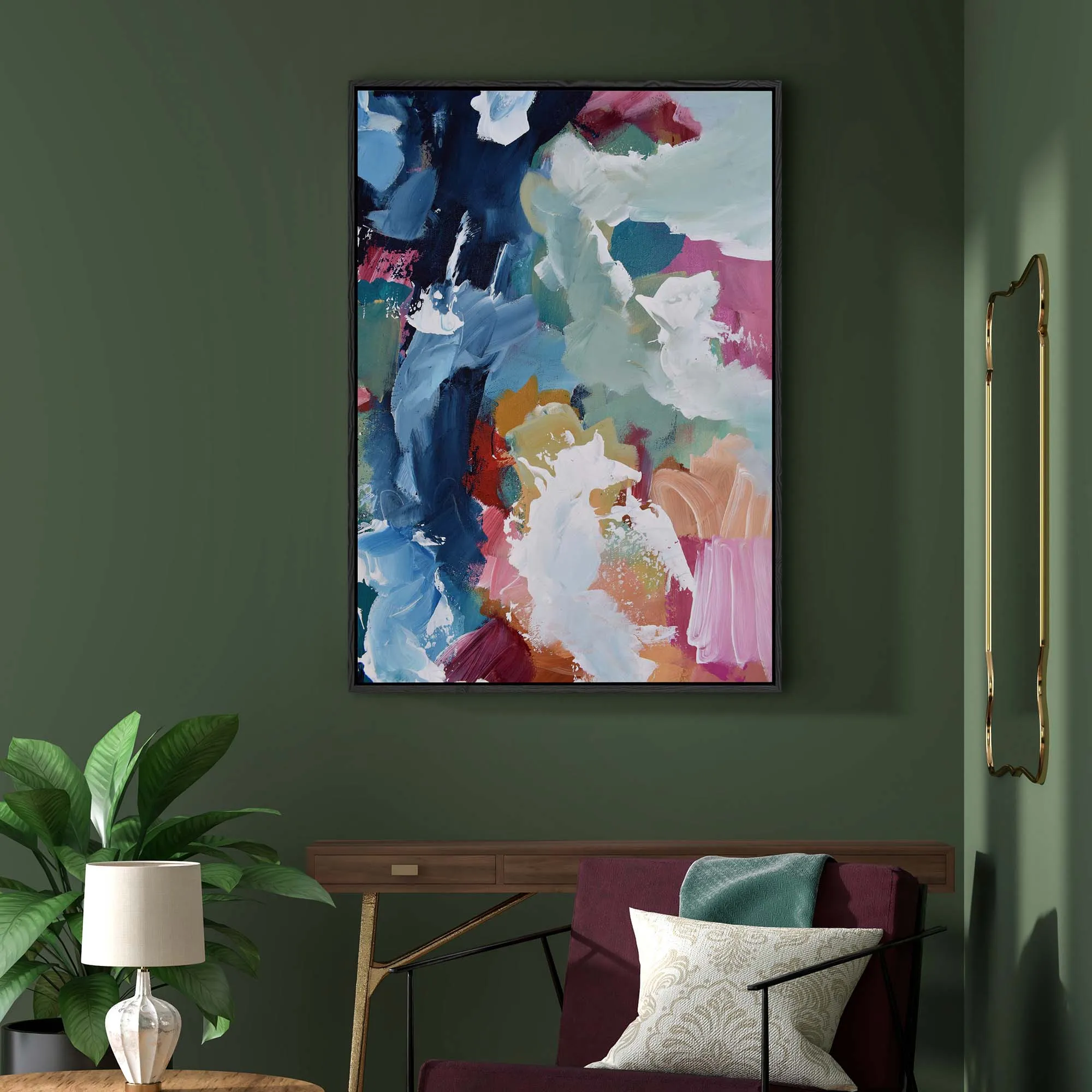 Abstract 320 Framed Canvas