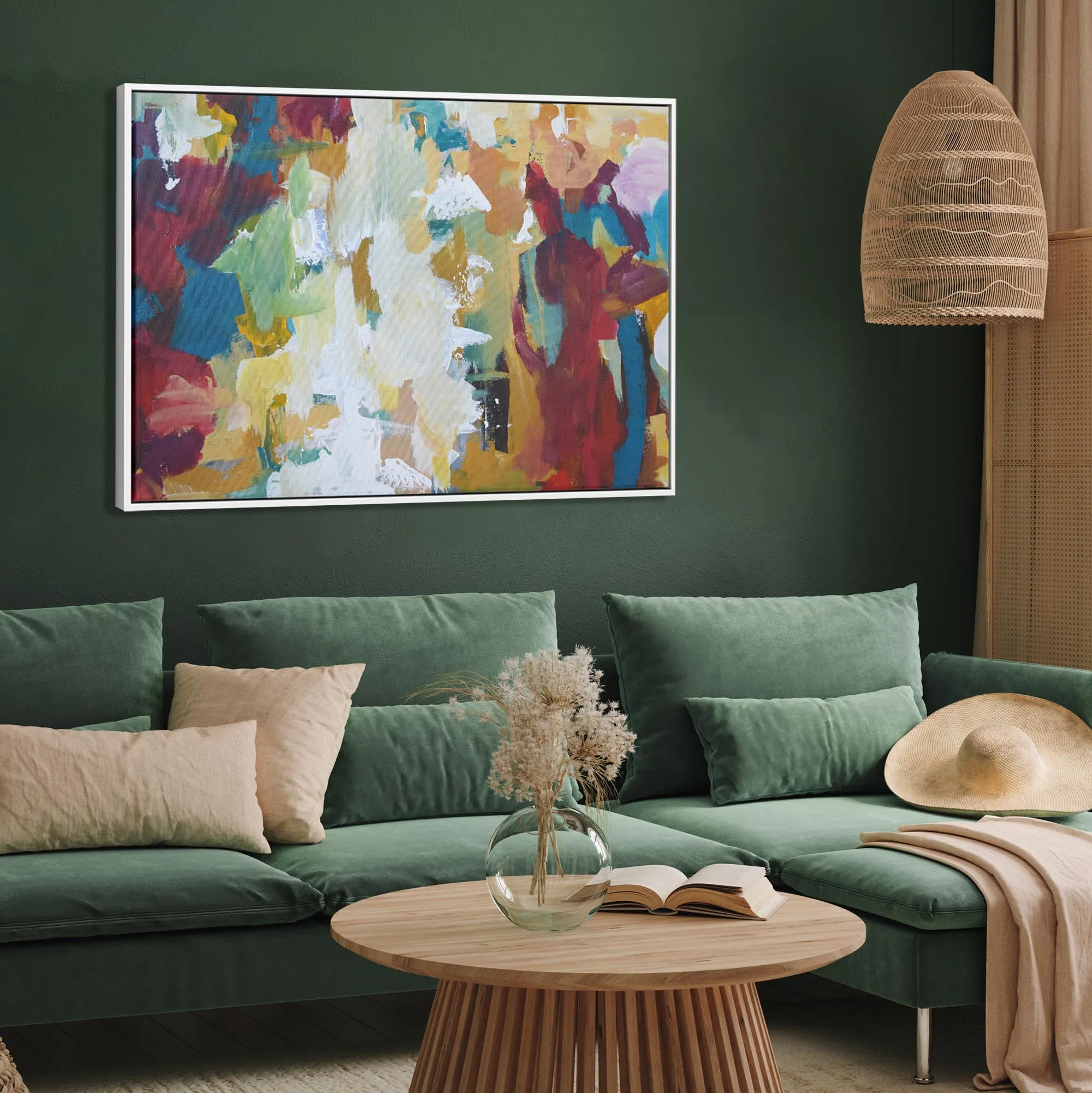 Abstract 419 Framed Canvas