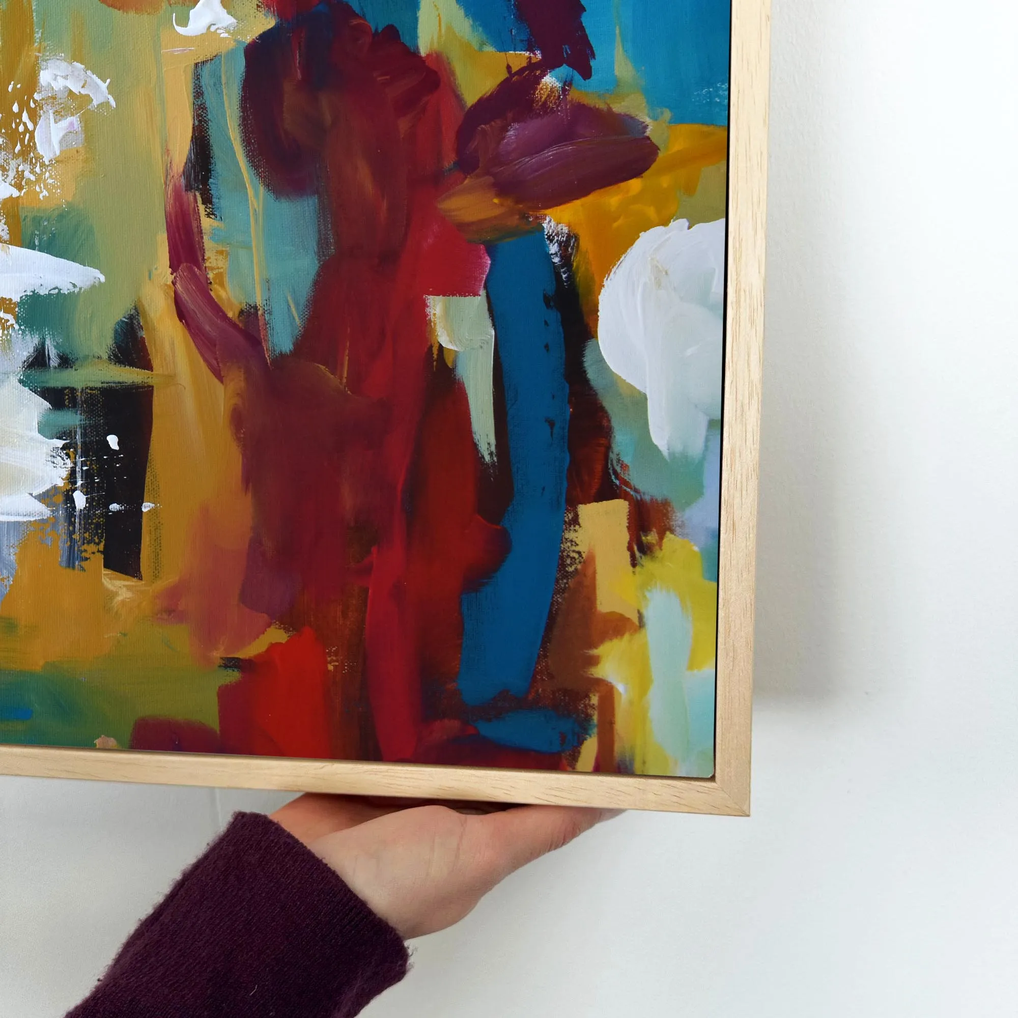 Abstract 419 Framed Canvas