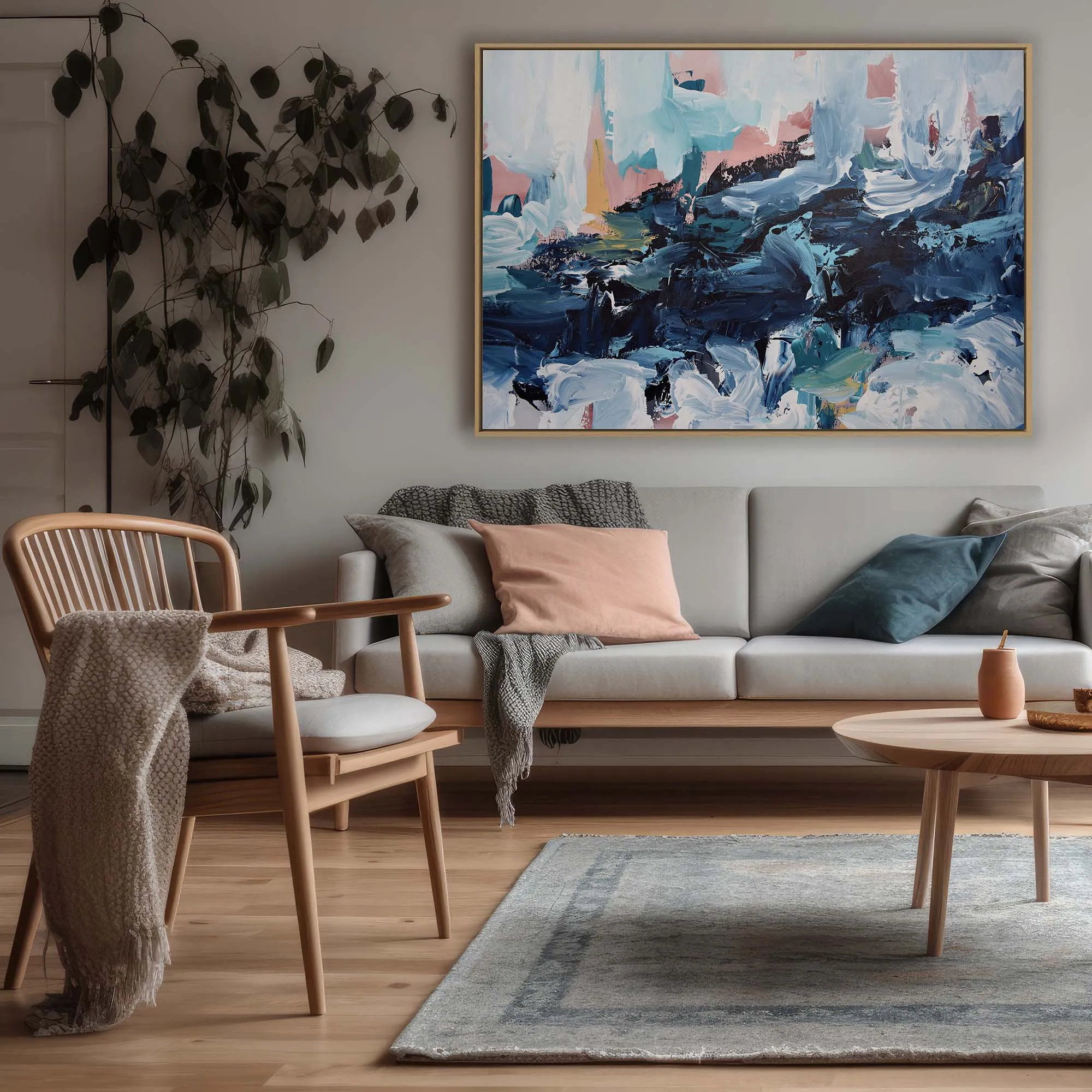 Abstract 442 Framed Canvas