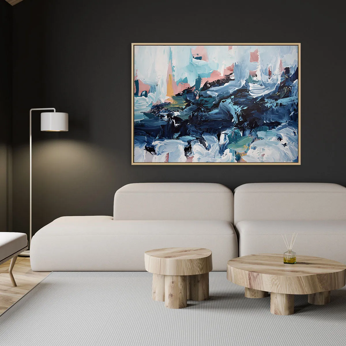 Abstract 442 Framed Canvas