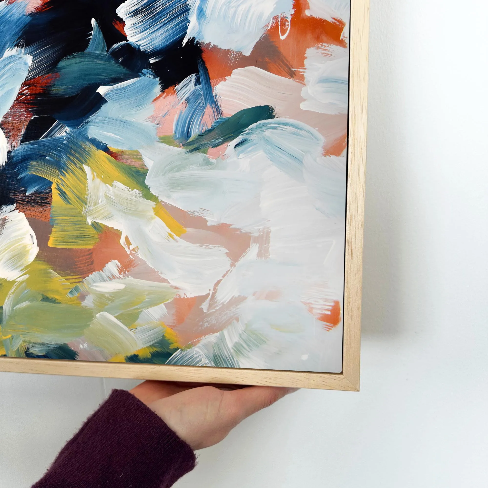 Abstract 448 Framed Canvas