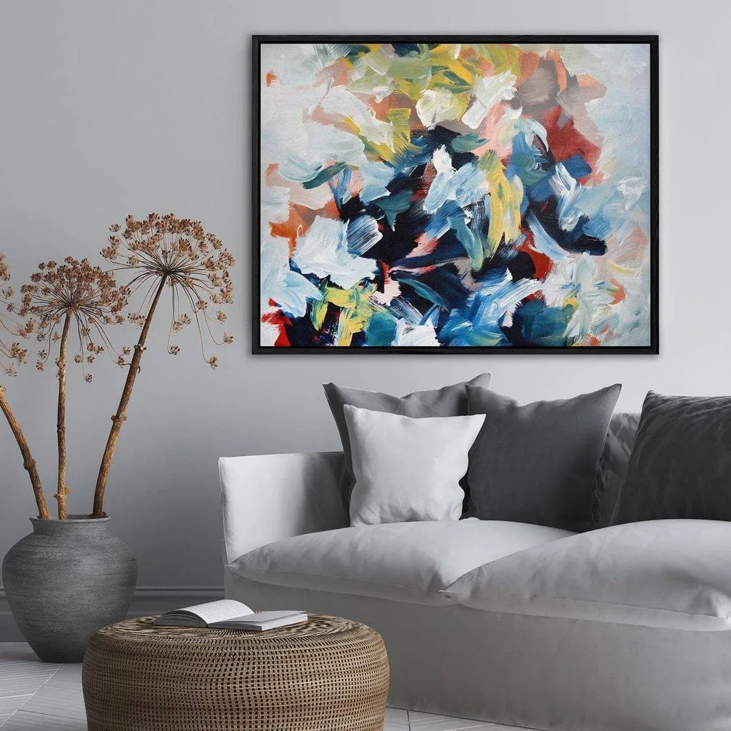 Abstract 448 Framed Canvas