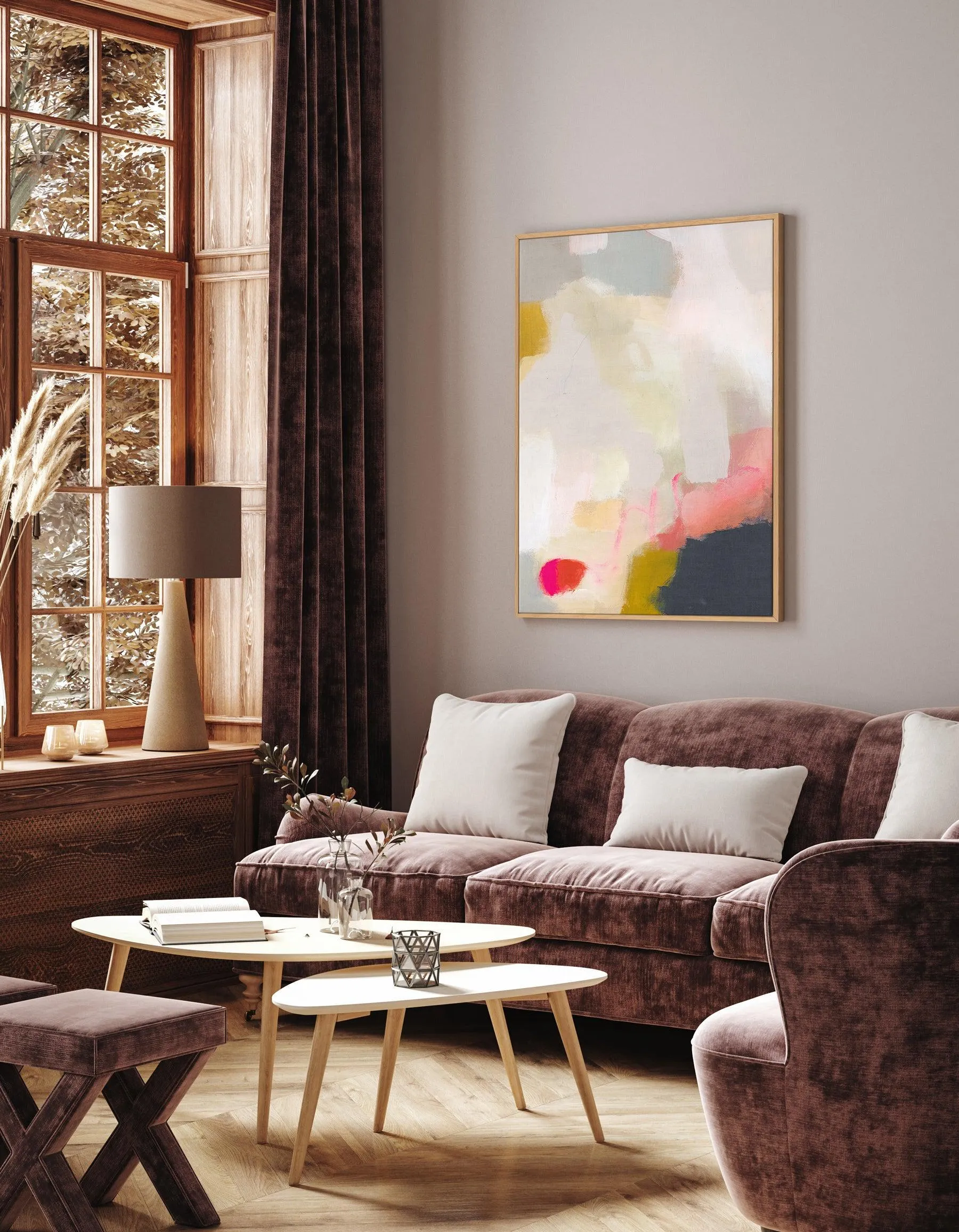 Abstract by Jenny Westenhofer | Framed Canvas Art Print