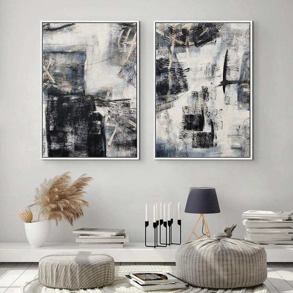 Abstract Marble Art Canvas Set Of 2