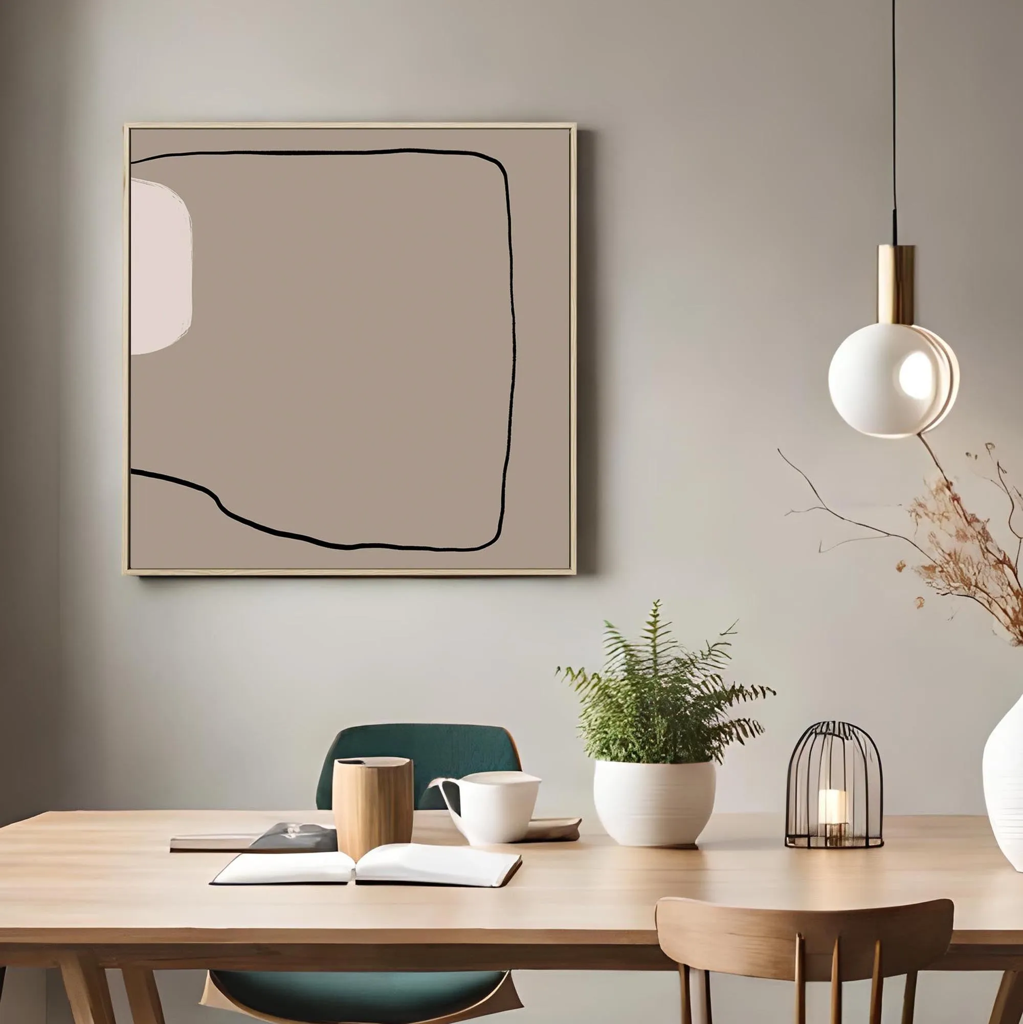 Abstract Study VII Framed Canvas