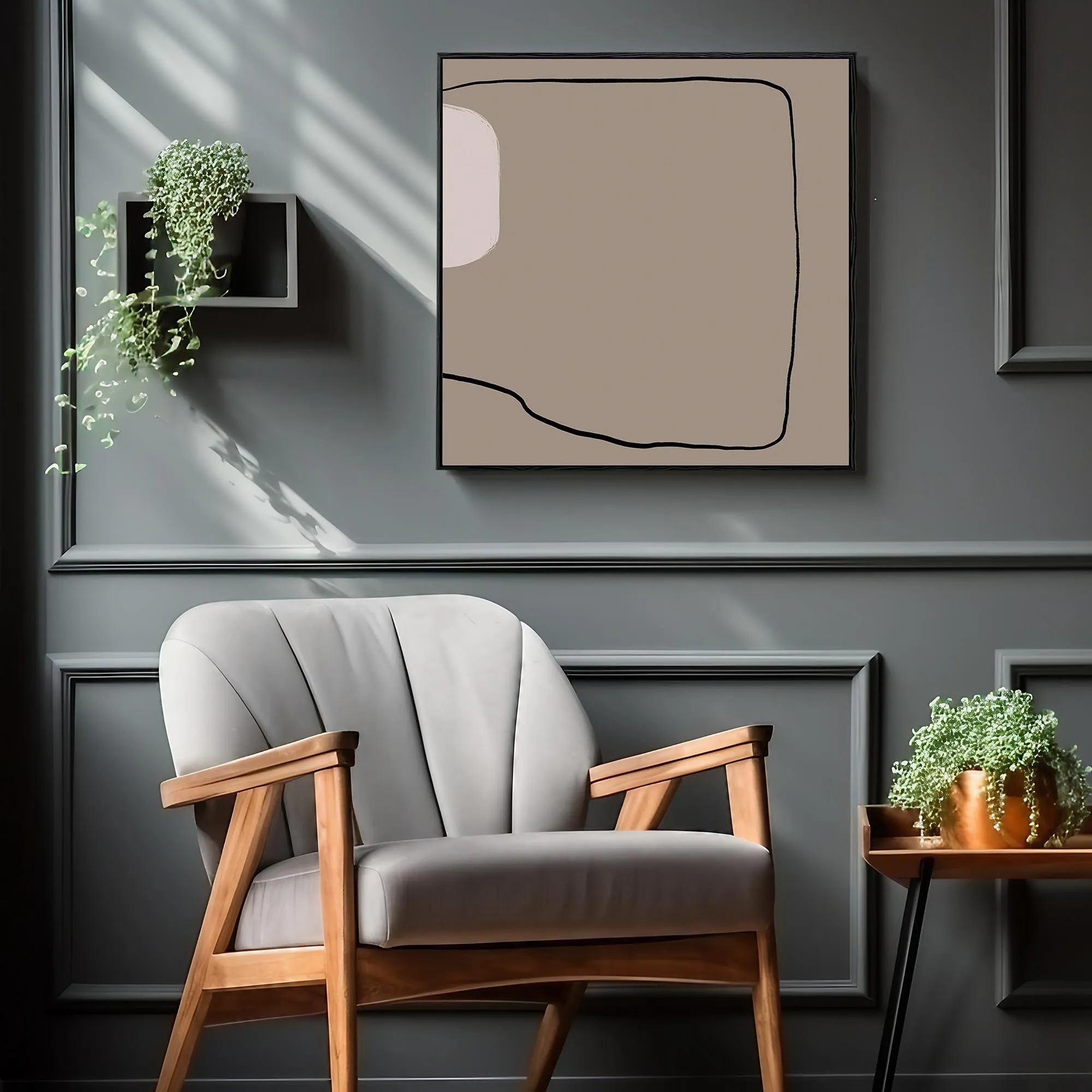 Abstract Study VII Framed Canvas