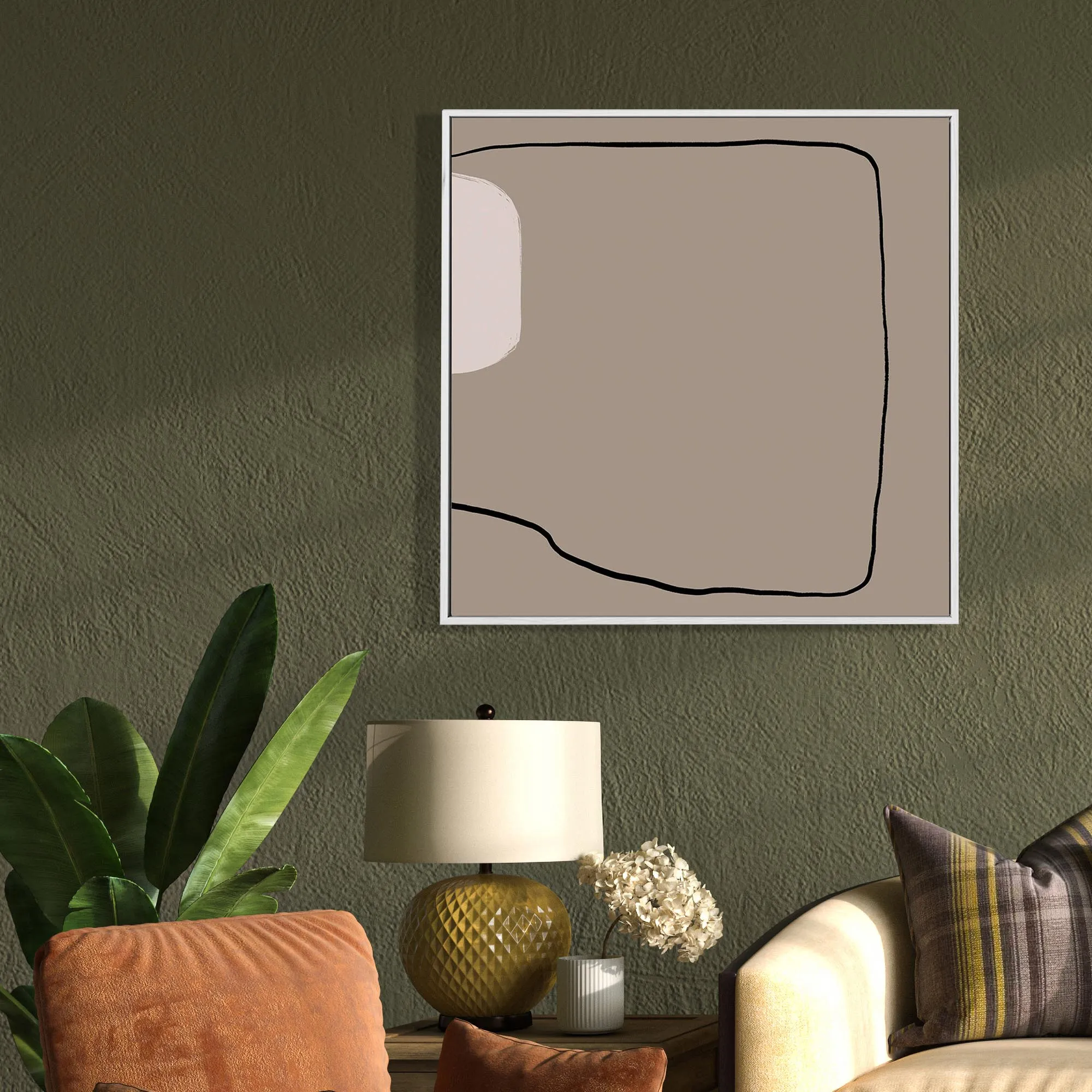 Abstract Study VII Framed Canvas