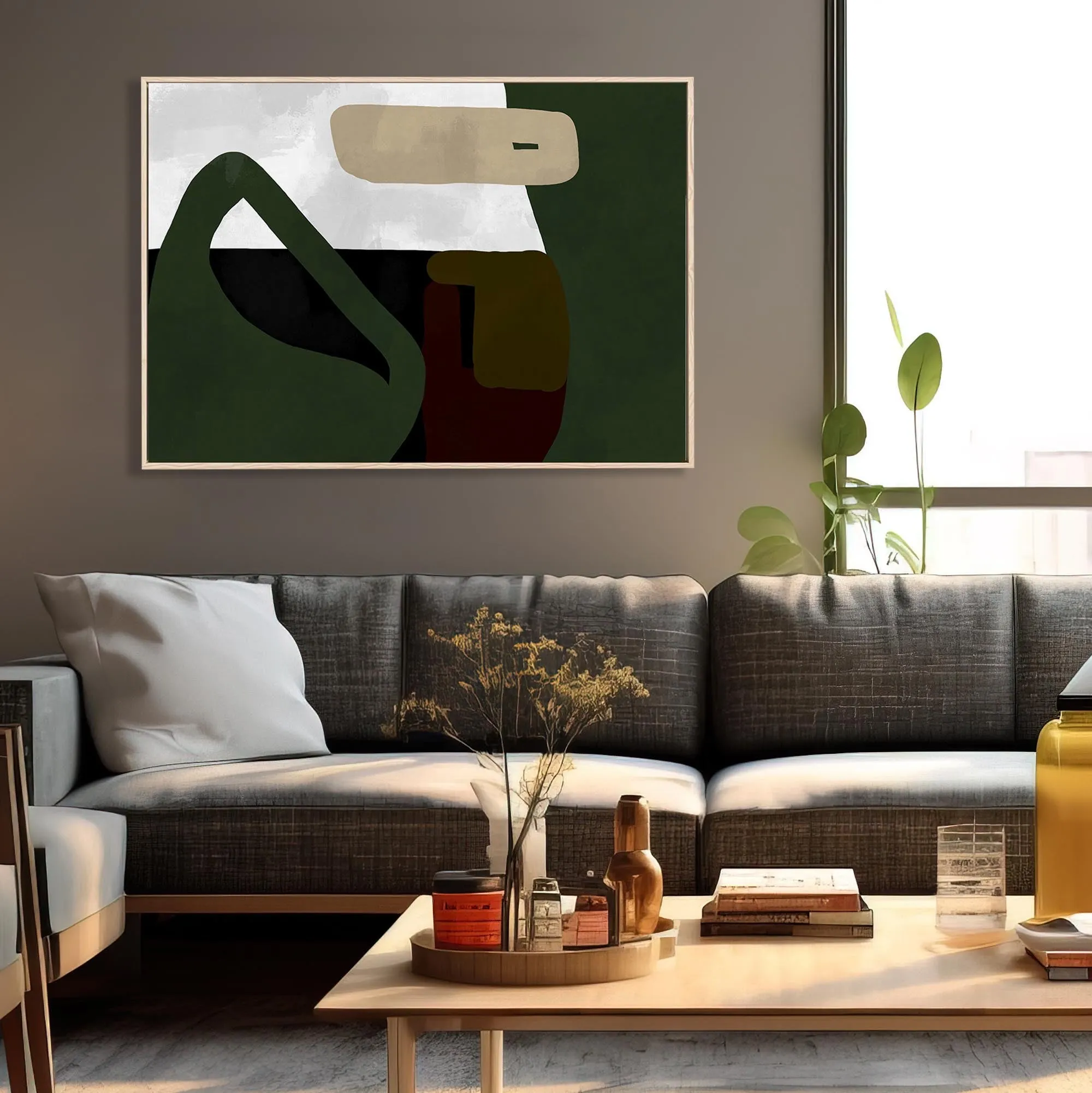 Abstraction III Framed Canvas