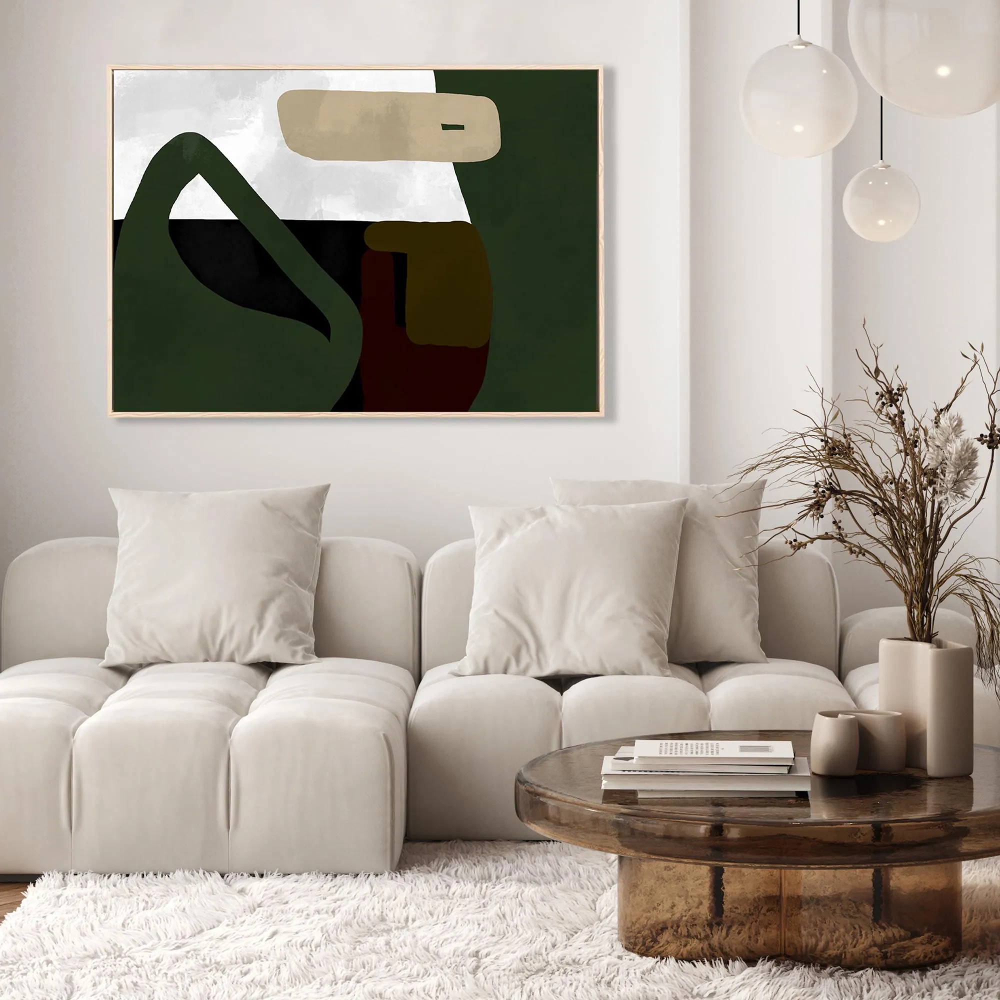 Abstraction III Framed Canvas