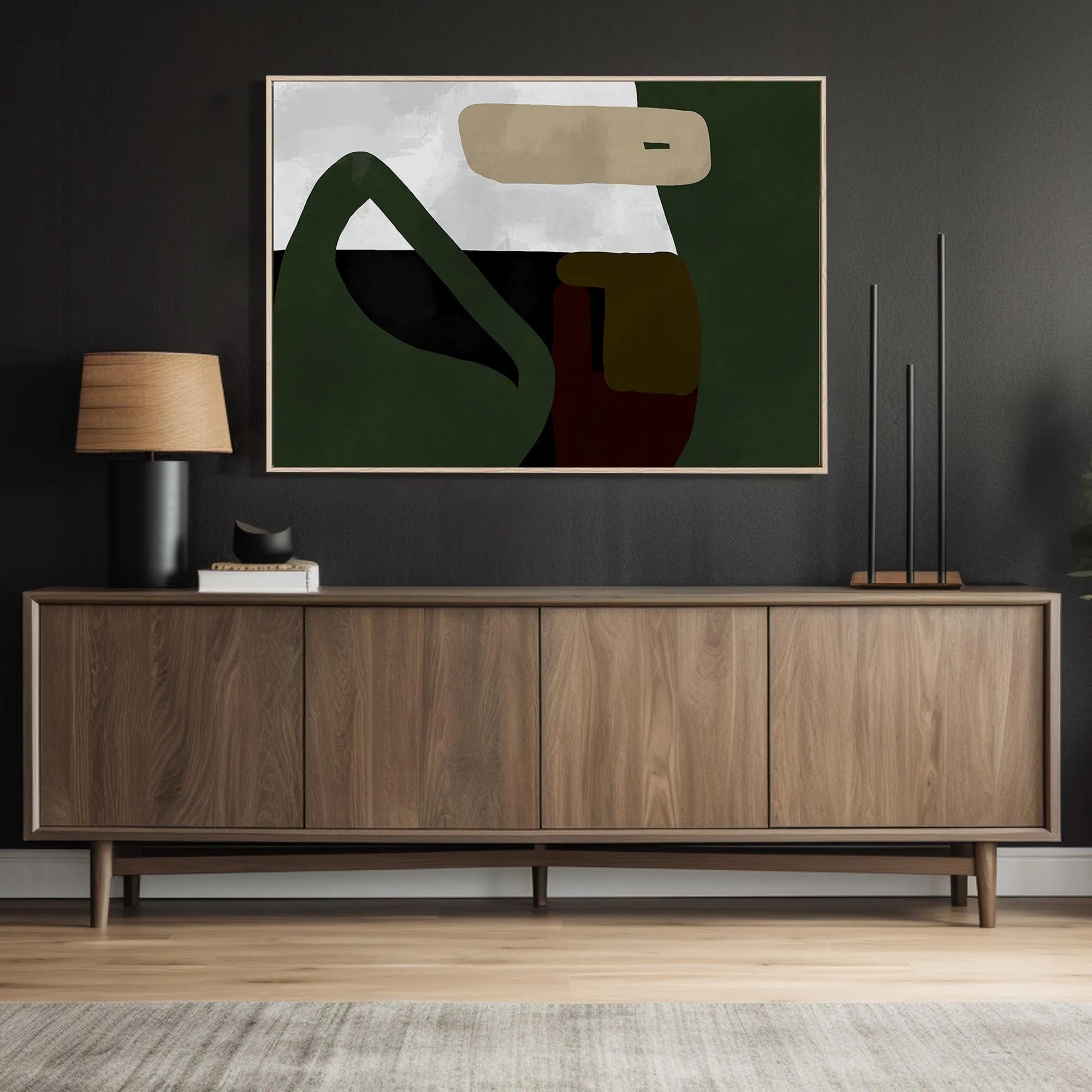 Abstraction III Framed Canvas