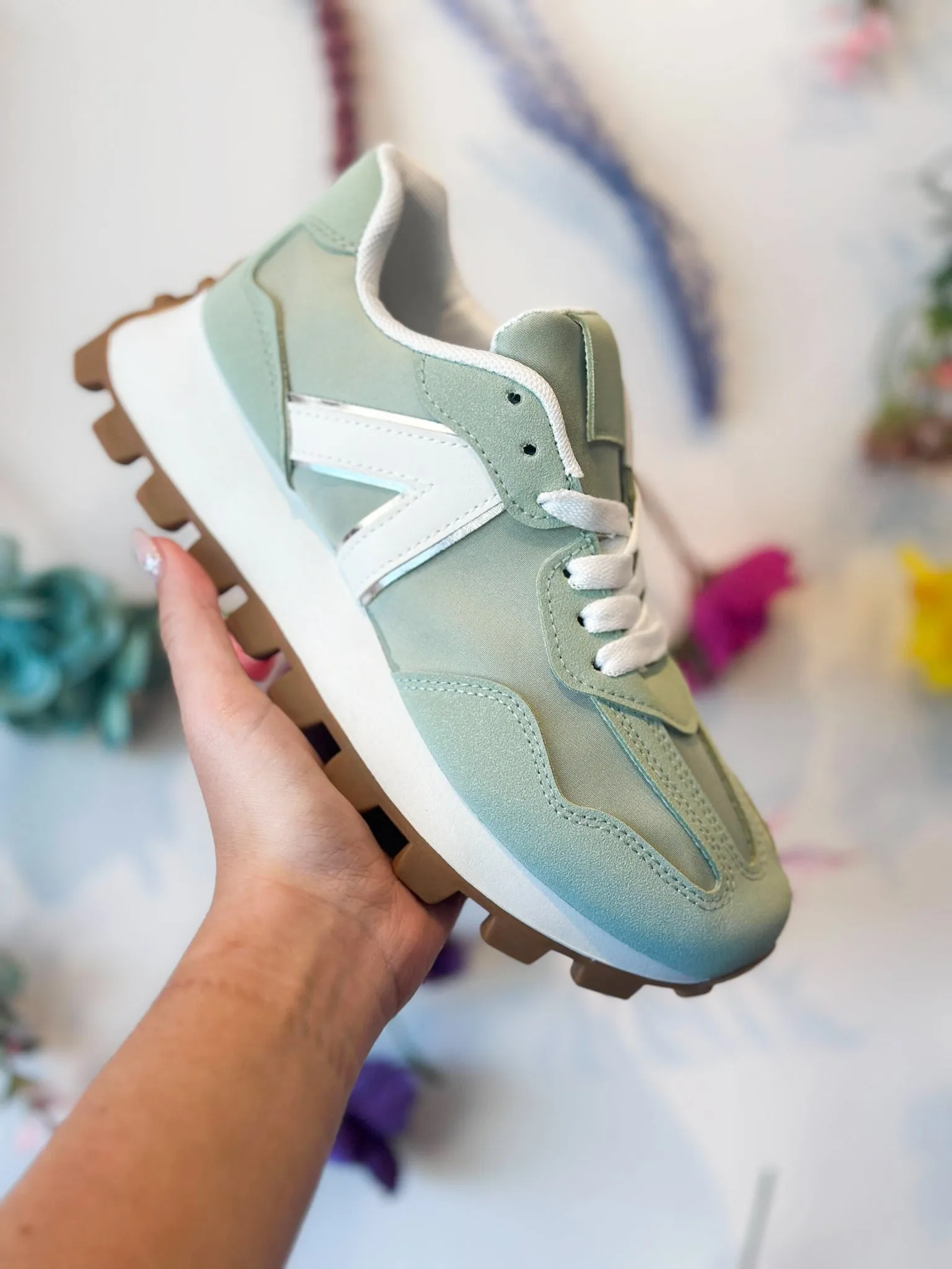 Sage Arizona Platform Sneakers with Optimal Design