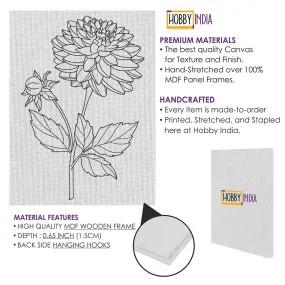 Aster Flower DIY Canvas Base for Painting