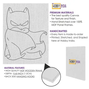Batman Cartoon DIY Canvas Base for Painting
