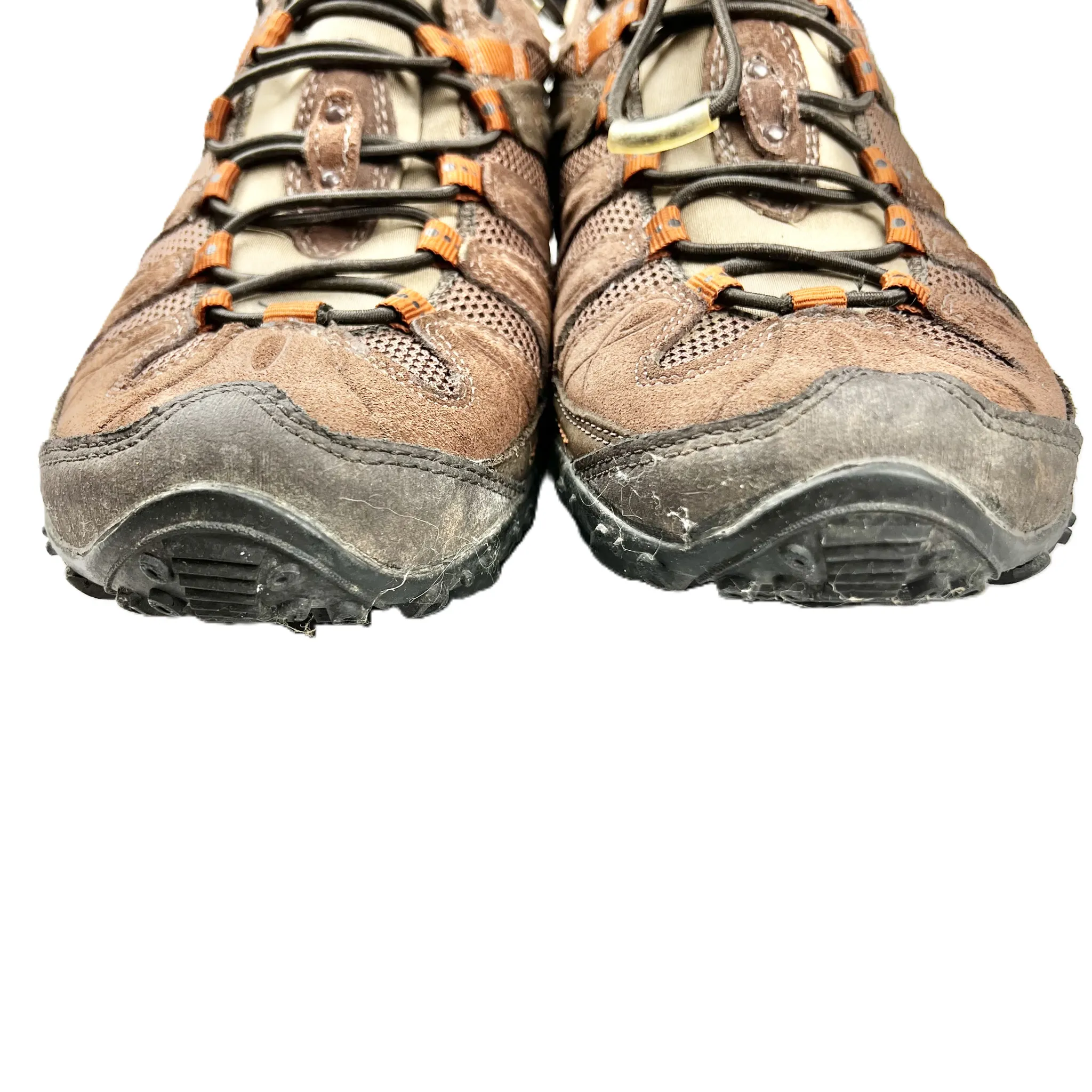 Black & Brown Shoes Athletic By Merrell, Size: 8.5