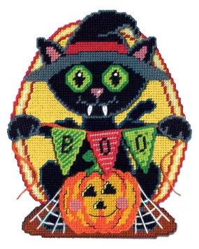 BOO Cat Plastic Canvas Kit