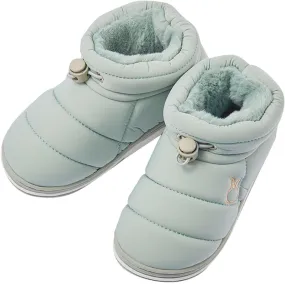 Boys Girls Winter Boots Kids Lightweight Outdoor Hiking Warm Snow Boot Faux Fur Lined Cold Weather Shoes for Baby