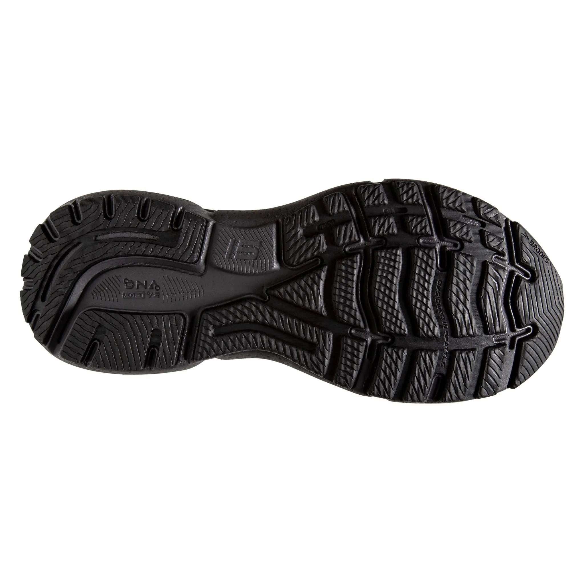 Brooks Mens Ghost 15 GTX Running Shoes - Waterproof, Cushioned, Neutral - Black/Blackened Alloy, Model 110394 022