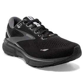 Brooks Mens Ghost 15 GTX Running Shoes - Waterproof, Cushioned, Neutral - Black/Blackened Alloy, Model 110394 022