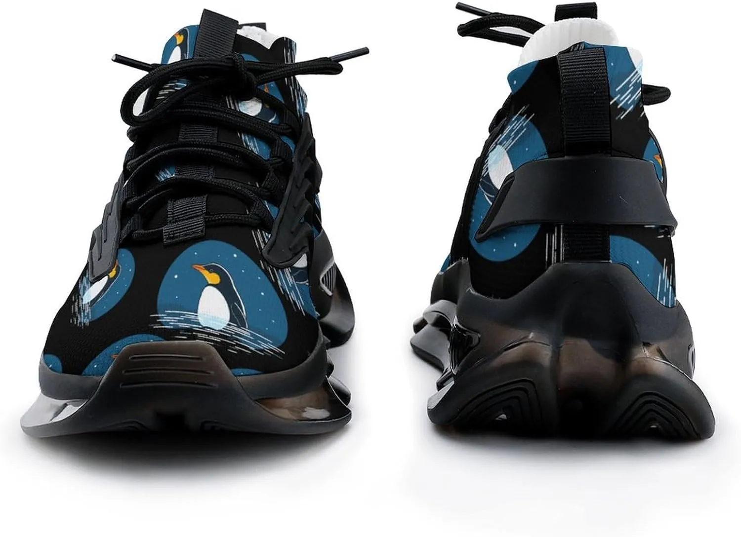 Cartoon Penguin Mens Sneakers Running Shoes Lightweight Athletic Shoes for Jogging Walking Gym