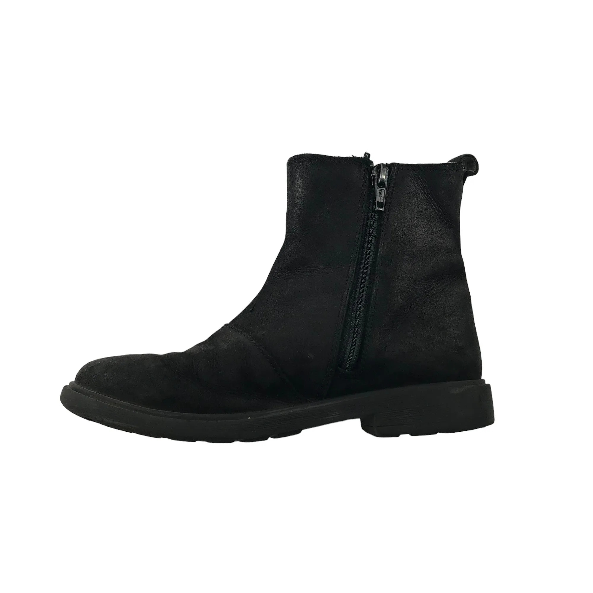 Clarks boots shoe size 1F black leather ankle boots with sparkly side details