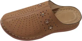 Clogs for Women Mules Slip-On Closed Toe Clog Comfortable Orthopedic Sandals Slingback Soft Cushion Slippers Beach Walking Shoes for Summer Outdoor Casual