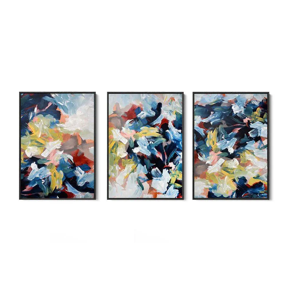 Cluster Of Colours Canvas Set Of 3