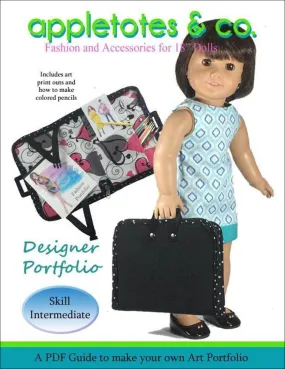 Designer Portfolio Sewing Pattern for 18 Inch Dolls