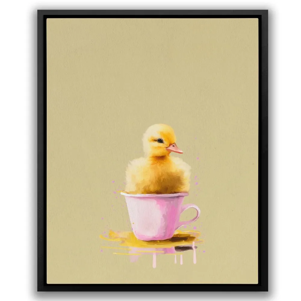 Duckling In Pink Cup