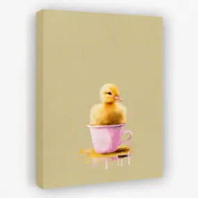 Duckling In Pink Cup