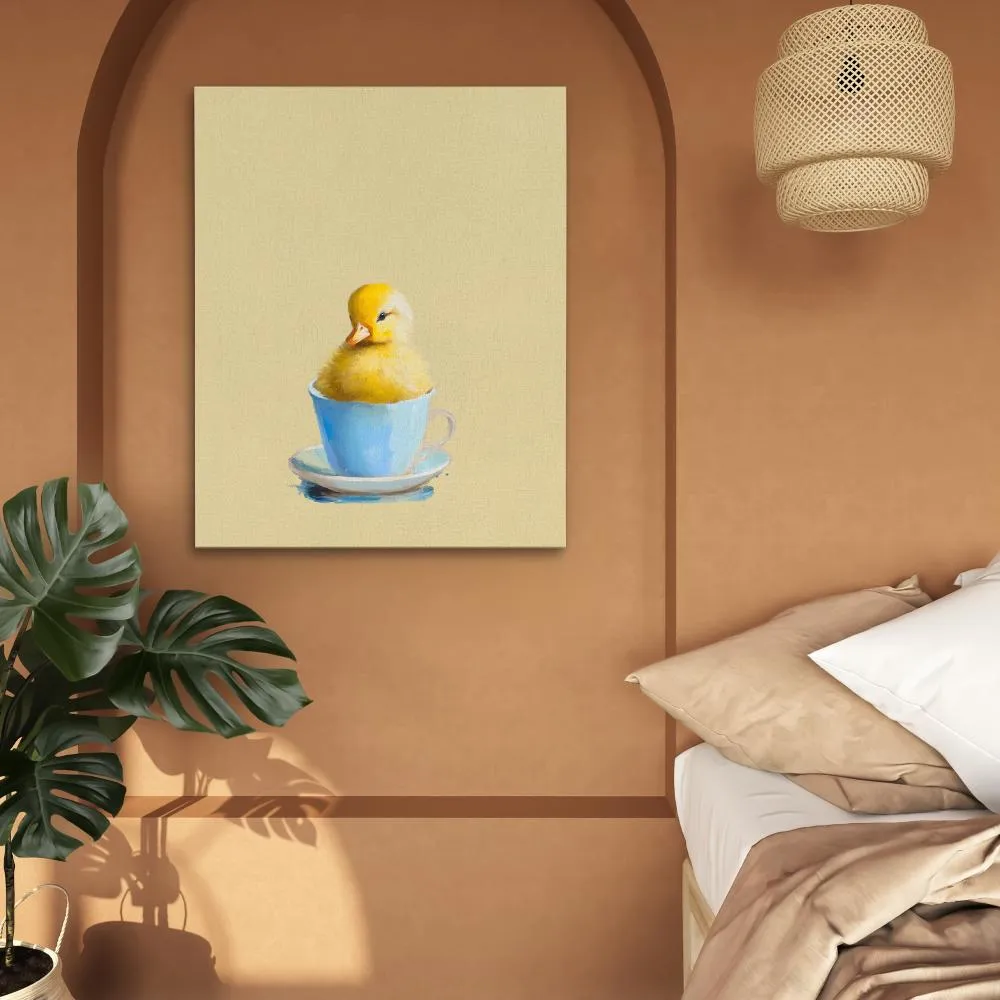 Duckling In Pink Cup