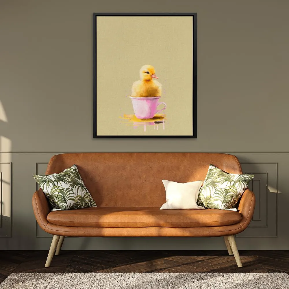 Duckling In Pink Cup