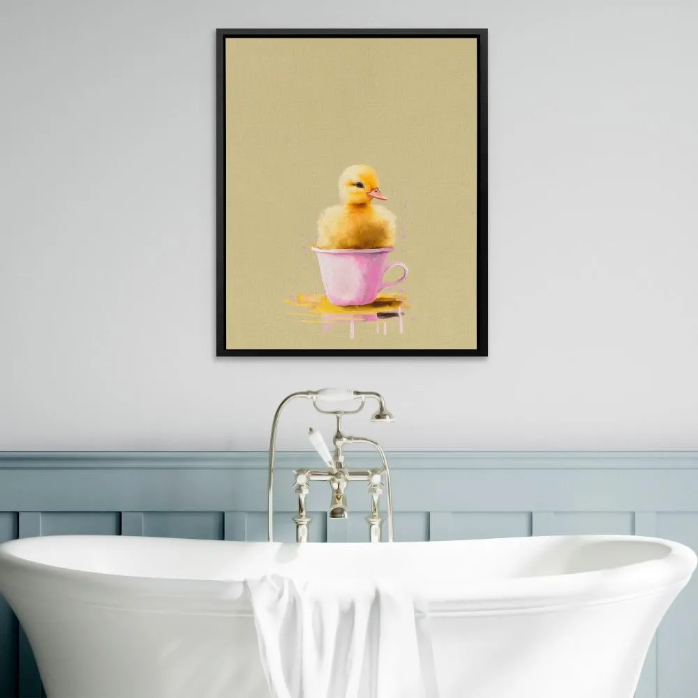 Duckling In Pink Cup