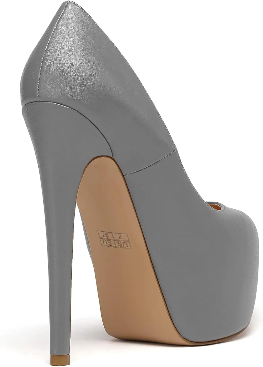Eldof Womens High Heel Platform Pumps Round Toe Sky High Stilettoes 6" Party Dress Platform