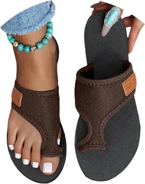 Fanyil Women's Comfy Orthotic Sandals, Summer Sandals for Women 2025 Comfortable Breathable Mesh Hollow Slide Sandal