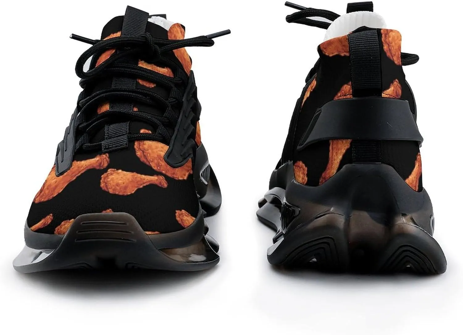 Fried Chicken Leg Print Mens Sneakers Running Shoes Lightweight Athletic Shoes for Jogging Walking Gym