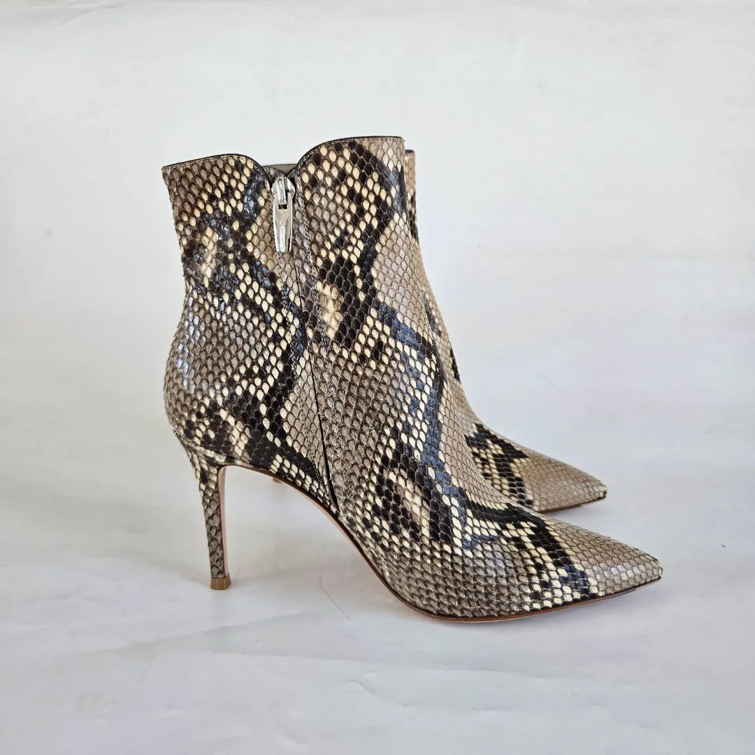 Gianvito Rossi python ankle high bootie, 37