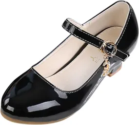 Girls Mary Jane Dress Shoes Flower Girl Wedding School Uniform Low Heels Toddler Little Kids Pump Shoes Mary Jane Shoes