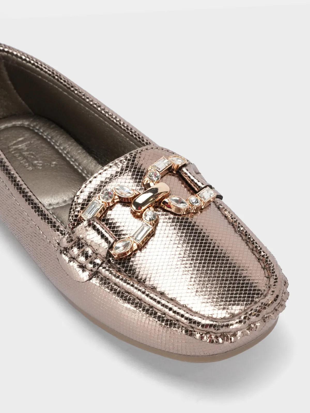 Girls "COSETTE" Buckled Adorn Moccasins