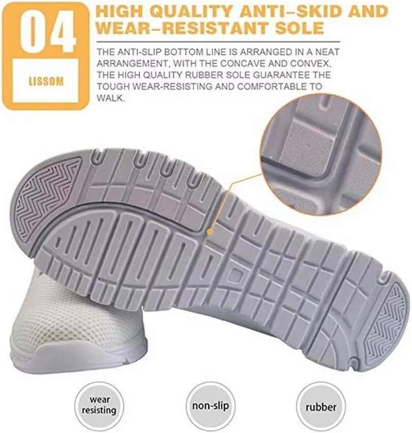 Jeiento Outdoor Running Sneaker for Women Men Fashion Tennis Shoes Causal Travel Walking Flat Shoes Breathable Mesh Workout Casual Shoes