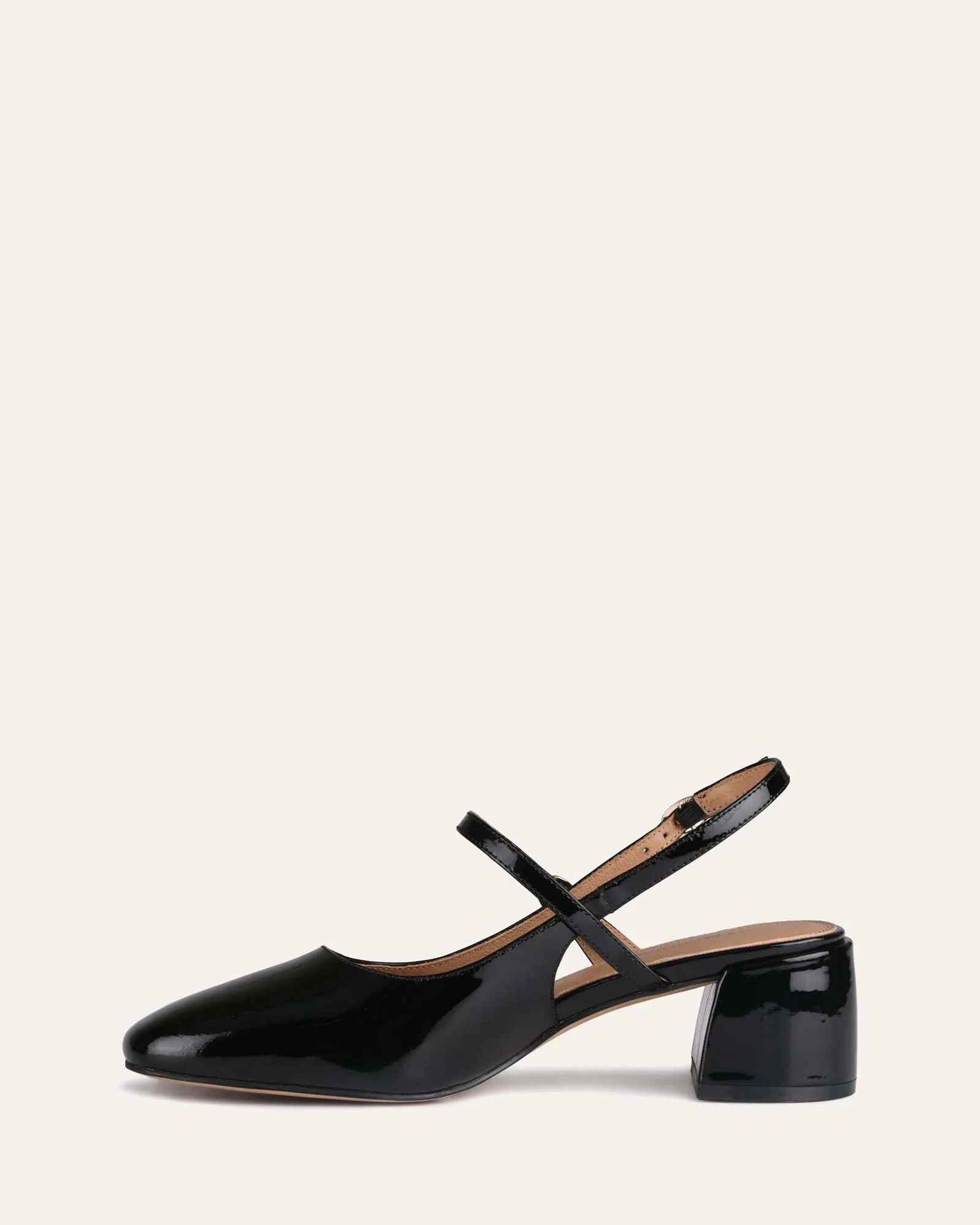JENNA LOW HEELS BLACK PATENT