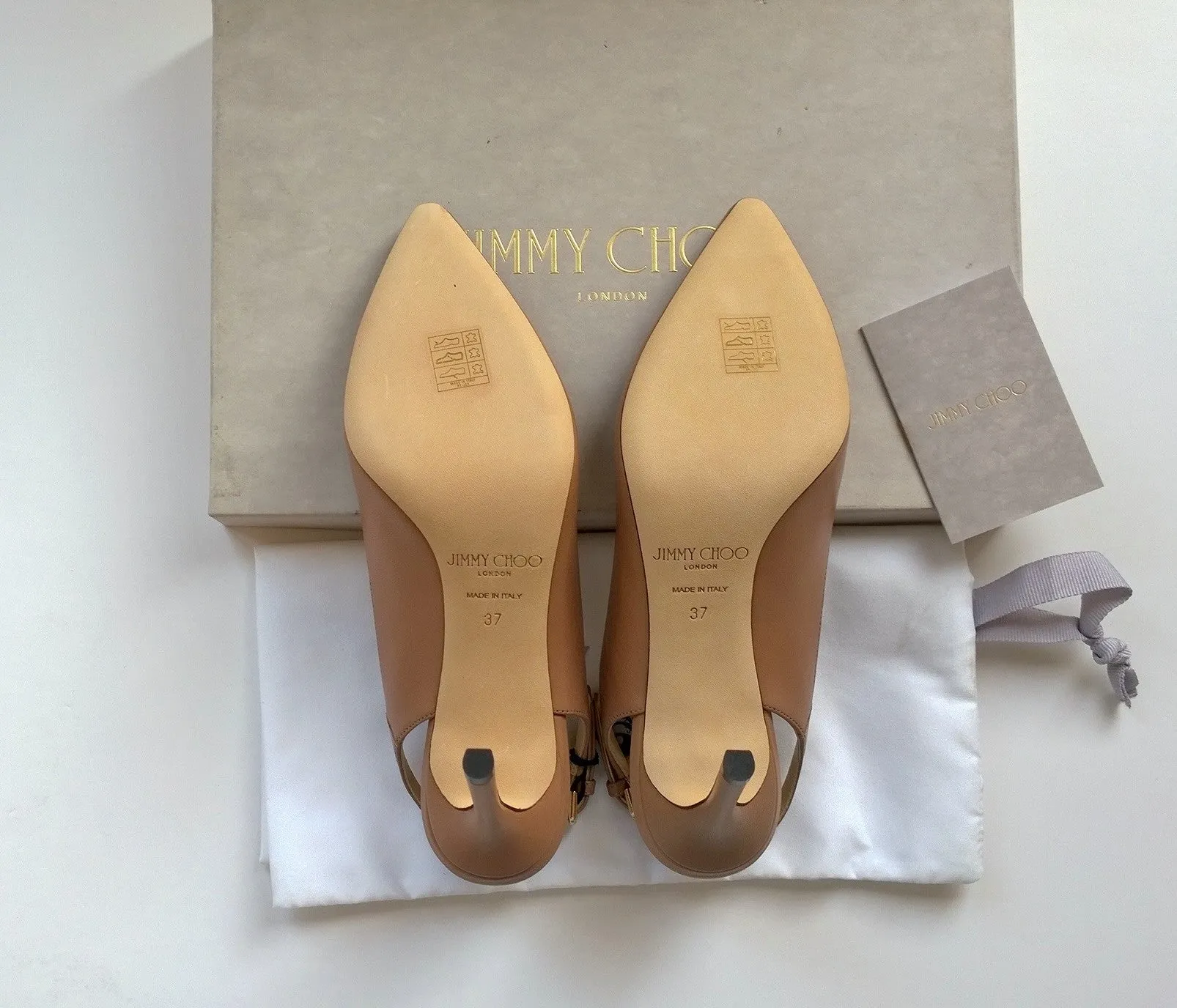 Jimmy Choo Erin Slingback Heels in Dusty Nude Ballet Pink 85