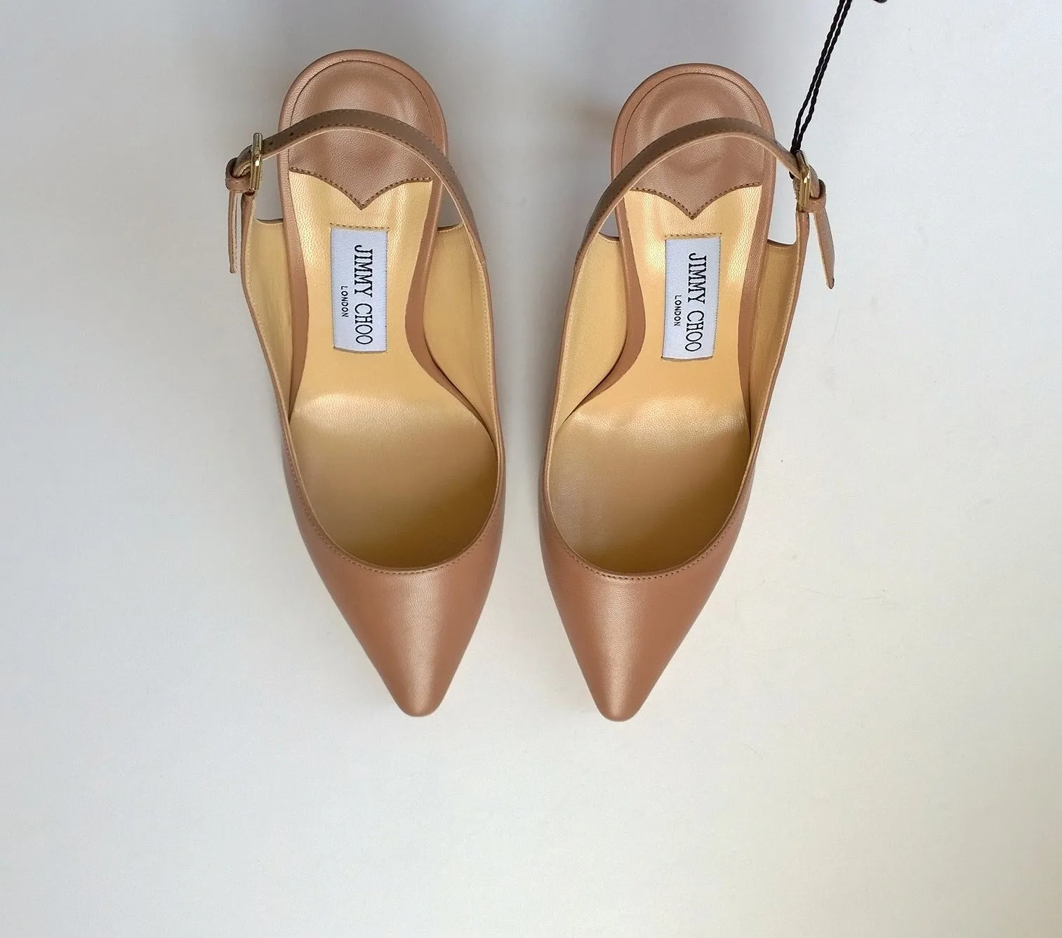 Jimmy Choo Erin Slingback Heels in Dusty Nude Ballet Pink 85